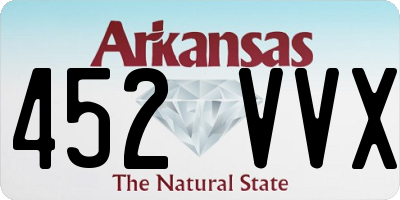 AR license plate 452VVX