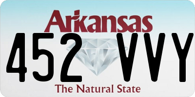 AR license plate 452VVY