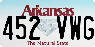 AR license plate 452VWG
