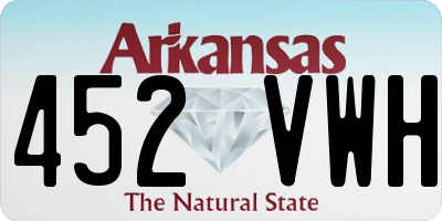 AR license plate 452VWH