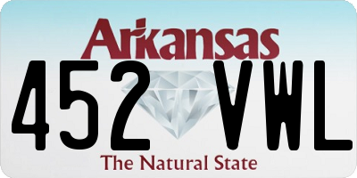 AR license plate 452VWL