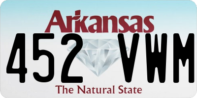 AR license plate 452VWM