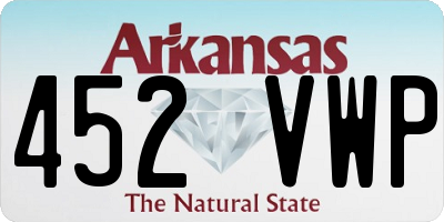 AR license plate 452VWP