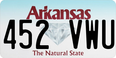 AR license plate 452VWU