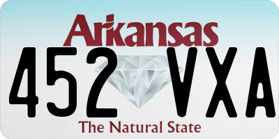 AR license plate 452VXA