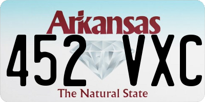 AR license plate 452VXC