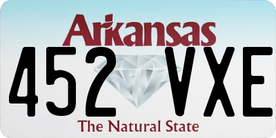 AR license plate 452VXE