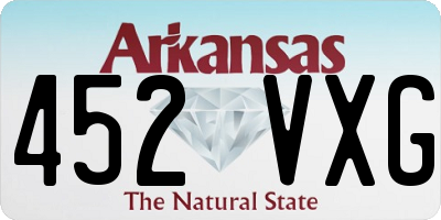 AR license plate 452VXG