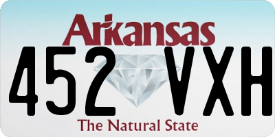 AR license plate 452VXH