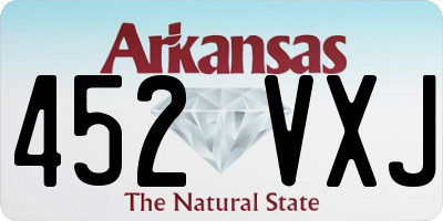 AR license plate 452VXJ