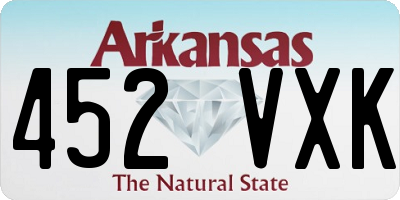 AR license plate 452VXK
