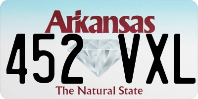 AR license plate 452VXL
