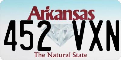 AR license plate 452VXN