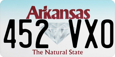 AR license plate 452VXO