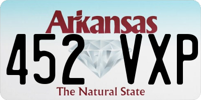 AR license plate 452VXP