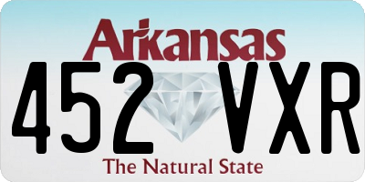AR license plate 452VXR