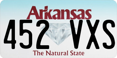 AR license plate 452VXS