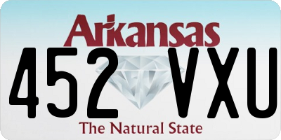 AR license plate 452VXU