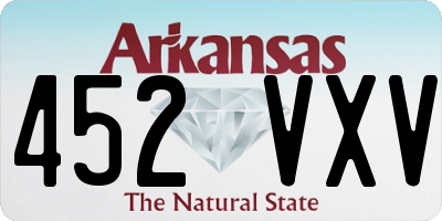 AR license plate 452VXV