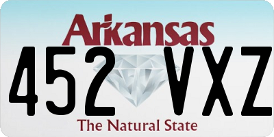 AR license plate 452VXZ