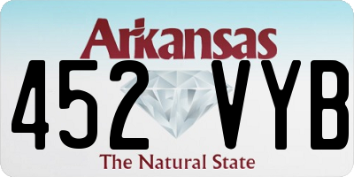 AR license plate 452VYB
