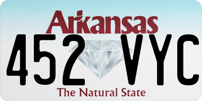 AR license plate 452VYC