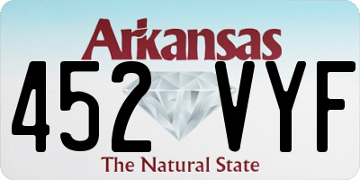 AR license plate 452VYF