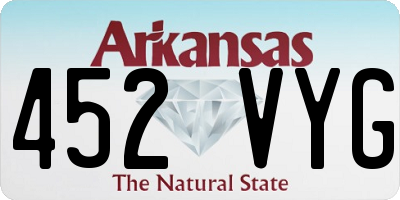 AR license plate 452VYG