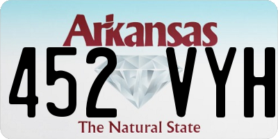 AR license plate 452VYH