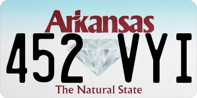 AR license plate 452VYI