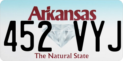 AR license plate 452VYJ