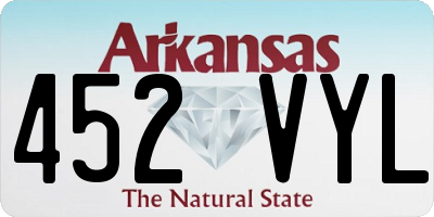 AR license plate 452VYL