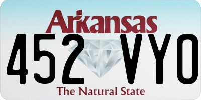 AR license plate 452VYO