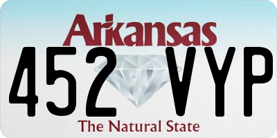 AR license plate 452VYP