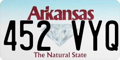 AR license plate 452VYQ