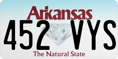 AR license plate 452VYS