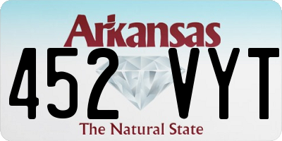 AR license plate 452VYT