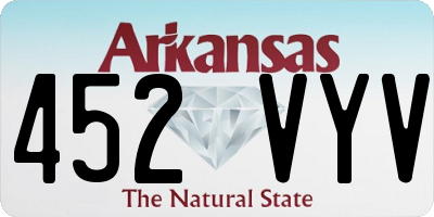 AR license plate 452VYV