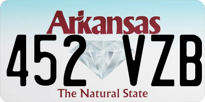 AR license plate 452VZB