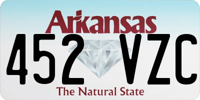 AR license plate 452VZC