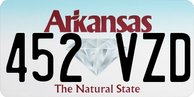 AR license plate 452VZD