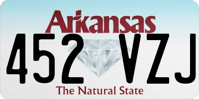 AR license plate 452VZJ