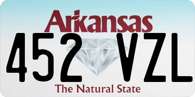AR license plate 452VZL