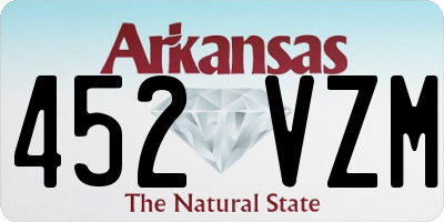 AR license plate 452VZM