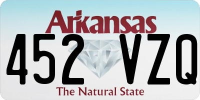 AR license plate 452VZQ