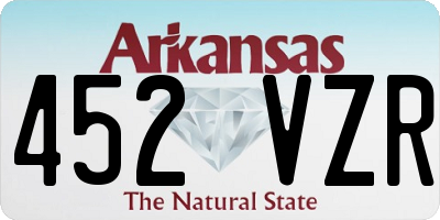 AR license plate 452VZR
