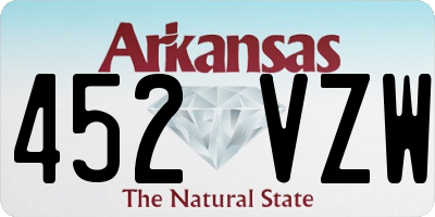AR license plate 452VZW