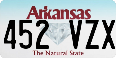 AR license plate 452VZX