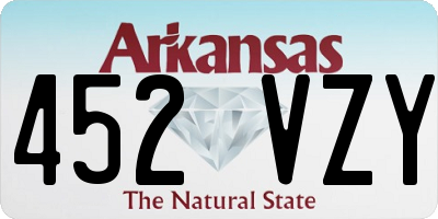 AR license plate 452VZY