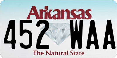 AR license plate 452WAA